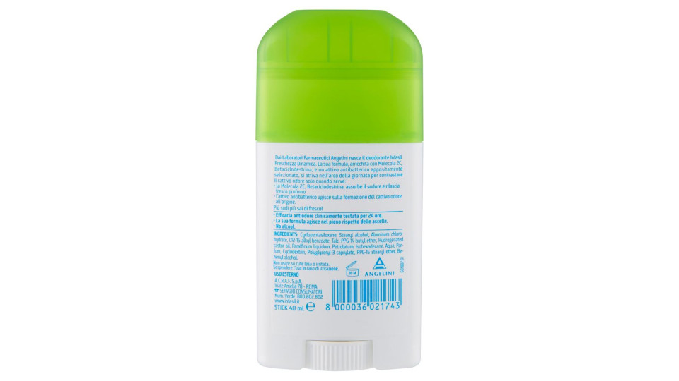 infasil Freschezza Dinamica Stick con antibatterico