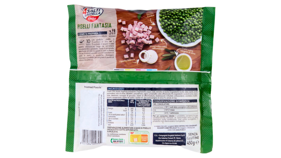 Findus 4 Salti in Padella Piselli Fantasia