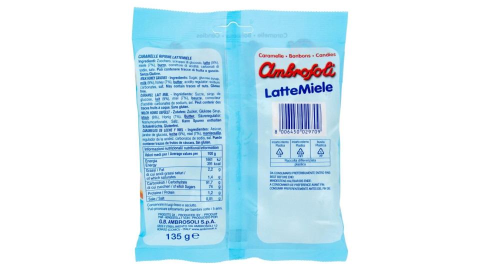 Ambrosoli caramelle latte miele