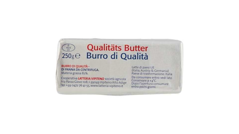 Sterzing Vipiteno Burro Di Qualità Di Panna Da Centrifuga