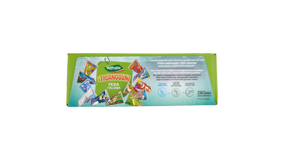 Valfrutta I Triangolini Pera Italiana Succo E Polpa Brik 12 X 100 Ml