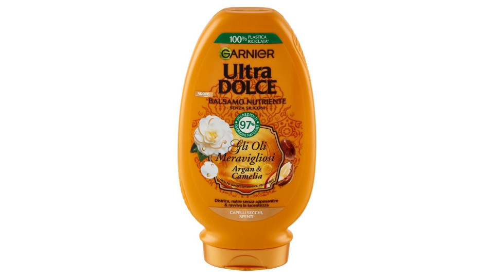 Garnier Ultra Dolce Balsamo Meraviglioso all'olio d'argan e di camelia per capelli secchi