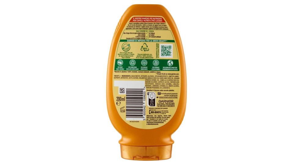 Garnier Ultra Dolce Balsamo Meraviglioso all'olio d'argan e di camelia per capelli secchi