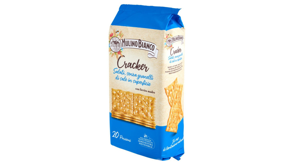 Sfoglia di Grano Cracker Salati senza Granelli di Sale in Superficie