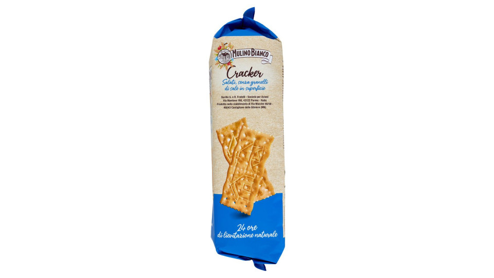 Sfoglia di Grano Cracker Salati senza Granelli di Sale in Superficie