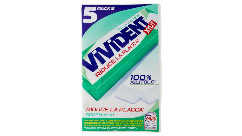 Vivident 100% Xylit 5 Packs 67,5 g