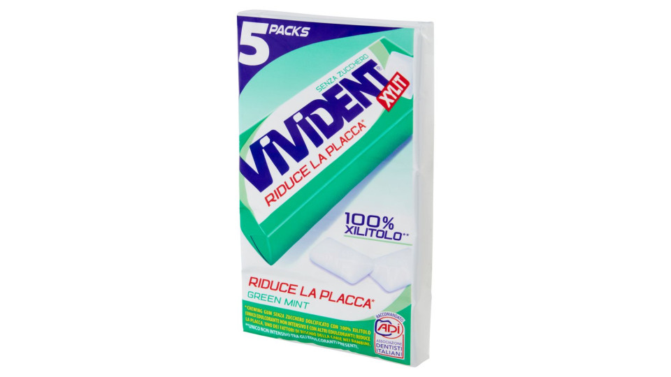 Vivident 100% Xylit 5 Packs 67,5 g