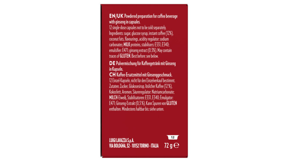Caffè Ginseng 12 Capsule Salva Aroma