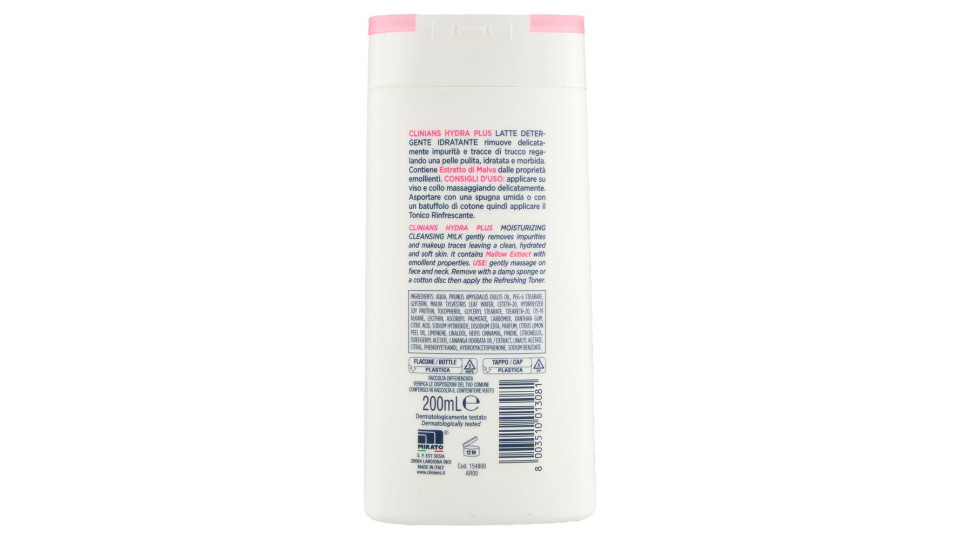 Hydra Plus Latte Detergente Idratante Attiva Antistress Pelli Secche o Sensibili