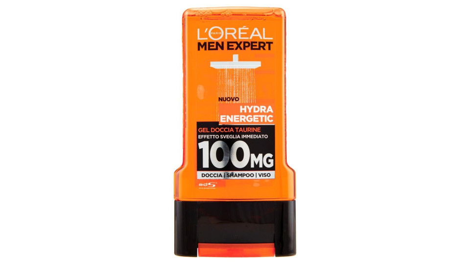 Men Expert Hydra Energetic Gel Doccia Taurine Effetto Sveglia Immediato 100 Mg