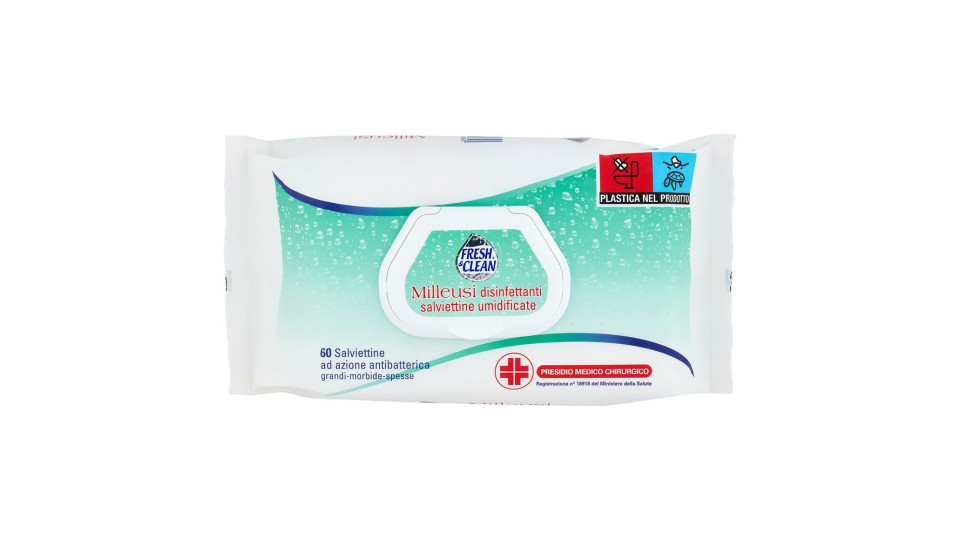 Milleusi Disinfettanti 40 Salviettine Umidificate