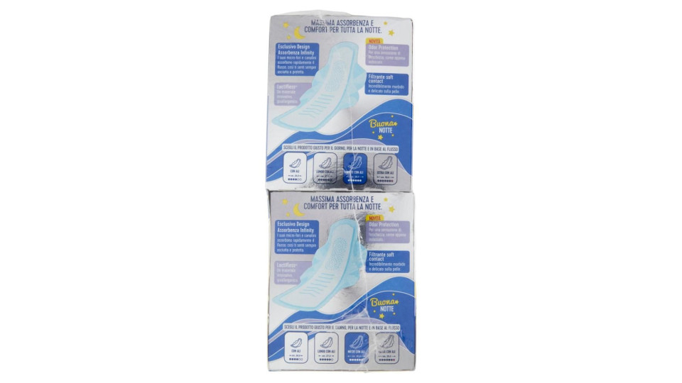 è 10 Assorbenti Notte con Ali