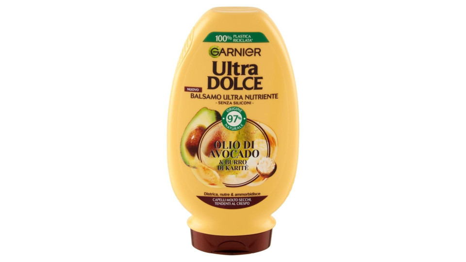 Garnier Ultra Dolce Balsamo all'olio di Avocado e burro di Karité per capelli ricci