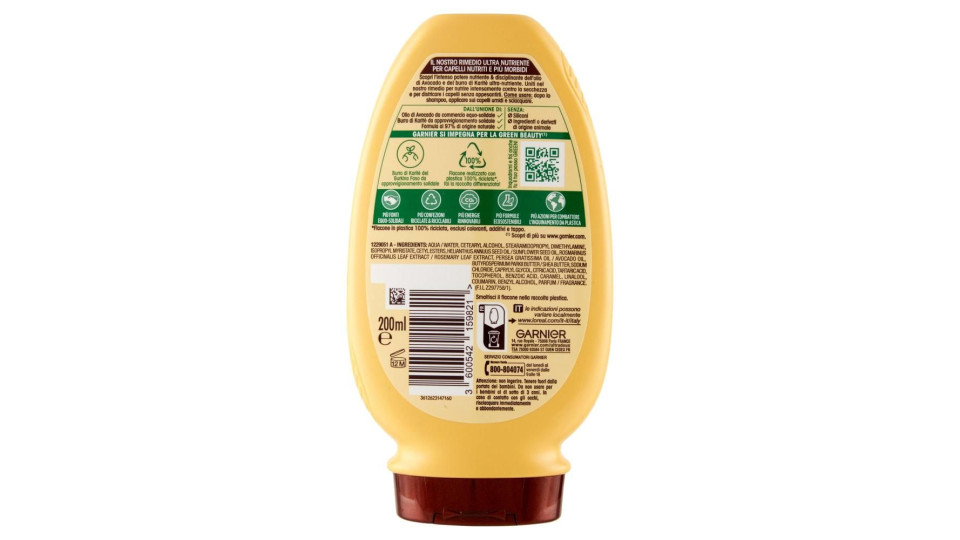 Garnier Ultra Dolce Balsamo all'olio di Avocado e burro di Karité per capelli ricci