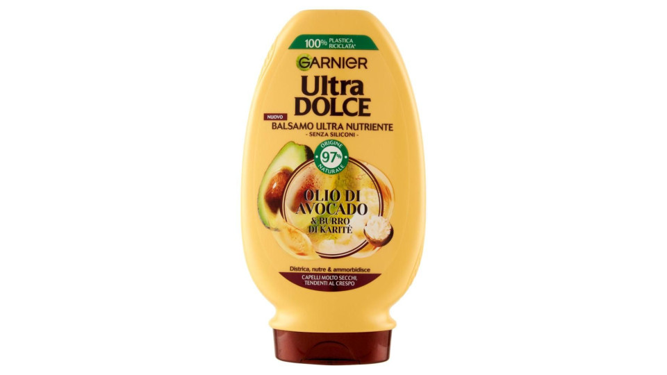 Garnier Ultra Dolce Balsamo all'olio di Avocado e burro di Karité per capelli ricci