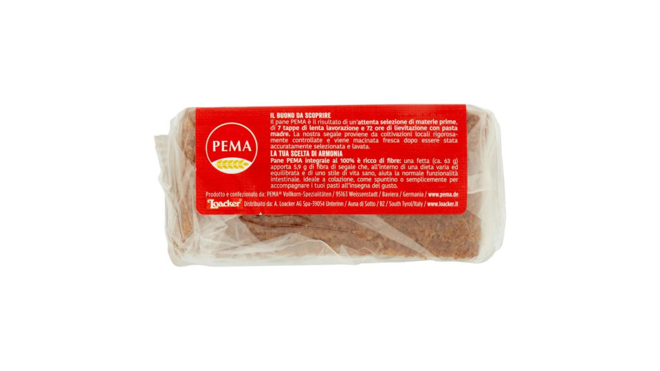 Pane di Segale Integrale al 100%