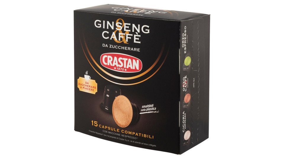 Ginseng & Caffè da Zuccherare Capsule Compatibili con Macchine Nespresso* 10 x 3,7 g