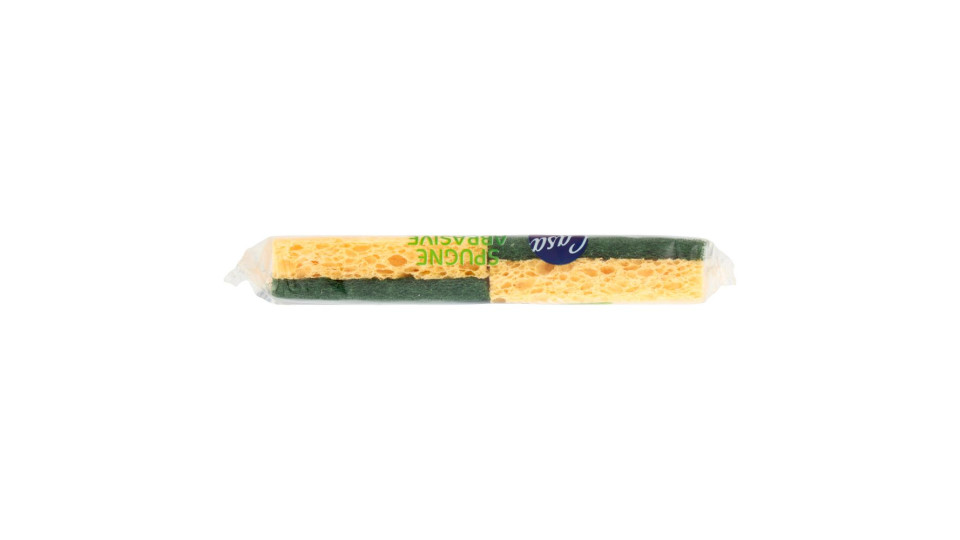 Spugne Abrasive con Cellulosa 7x11x2.5 Cm 2 Pz