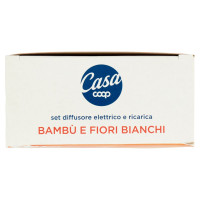 Diffusore Elettrico con Ricarica Bambù e Fiori Bianchi 2in1