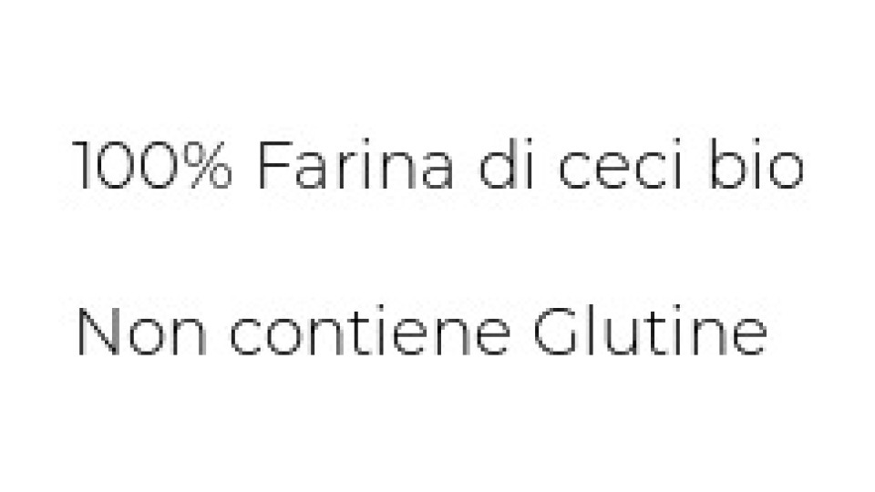 Felicia Bio, Linea Legumi Fusilli di farina di ceci bio