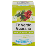 Laboratoires Vitarmonyl, tè verde guaranà controllo peso 60 capsule