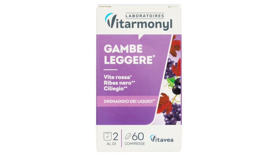 Laboratoires Vitarmonyl Vite rossa Ribes neo gambe leggere 60 compresse