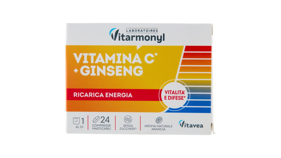Laboratoires Vitarmonyl Vitamina C + Ginseng 24 Compresse: