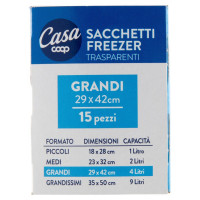 Sacchetti Freezer Grandi Trasparenti 29x42 Cm