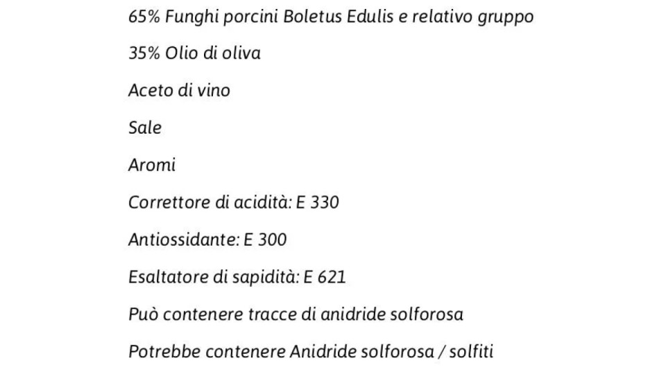 Valfunghi, funghi porcini in olio di oliva