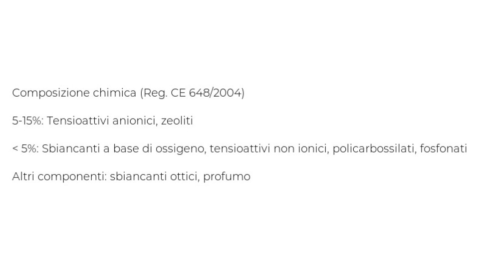 Polvere Lavatrice Fresco Pulito