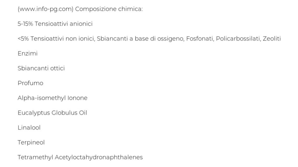 DETERSIVO LAVATRICE POLVERE