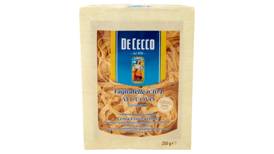 De Cecco Tagliatelle all'uovo n°304 Biologiche