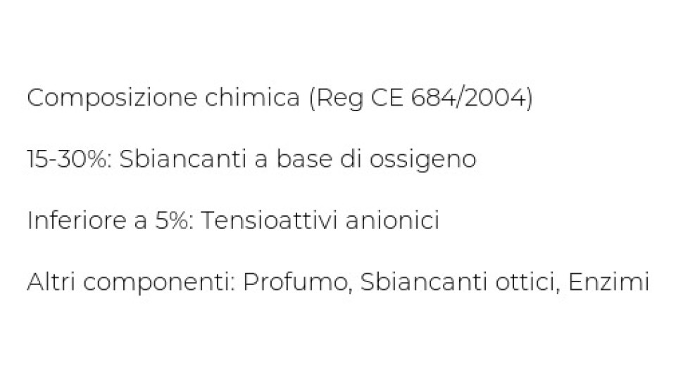 Smacchiatore per Bianchi e Colorati
