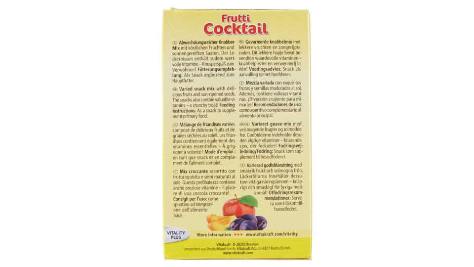 COCKTAIL DI FRUTTA PER CANARINI
