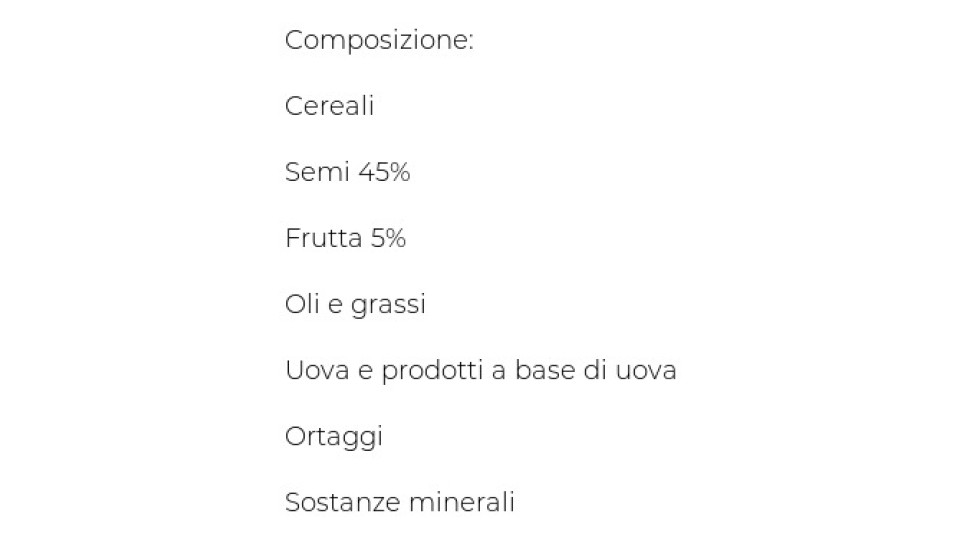 COCKTAIL DI FRUTTA PER CANARINI