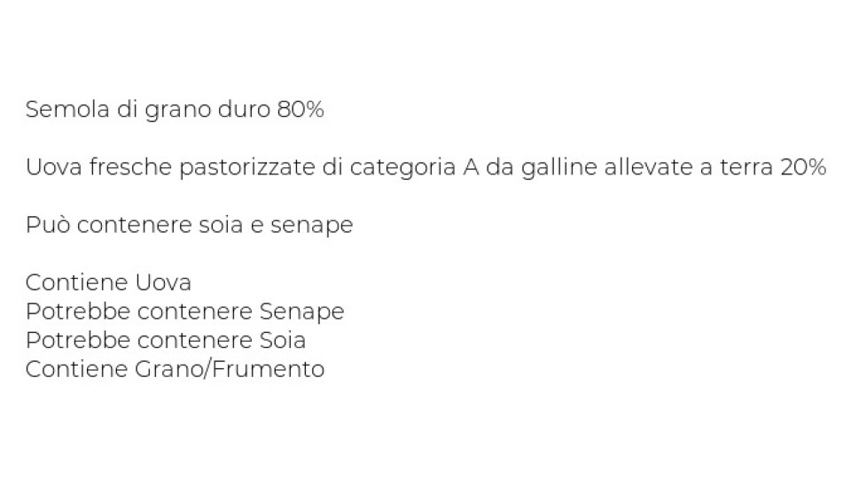 Tagliatelle Uovo Larghe Nidi N.289 