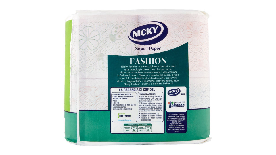 Nicky - Fashion, Carta Igienica, 4 veli