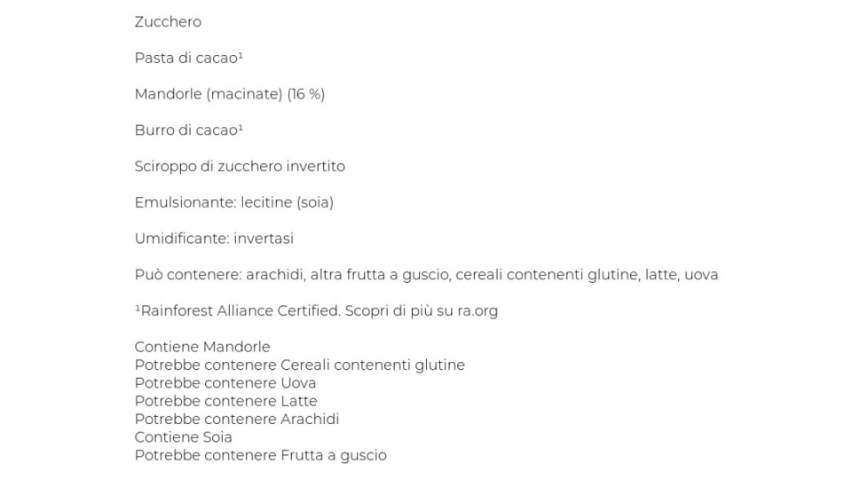 Cioccolato Marzapane
