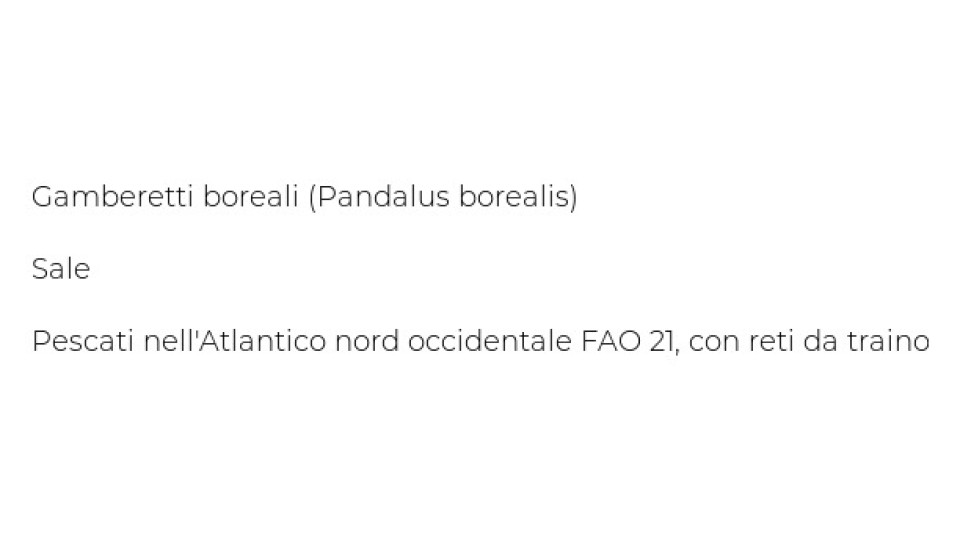 GAMBERETTI BOREALI Cotti, Sgusciati e Surgelati il Viaggiator Goloso