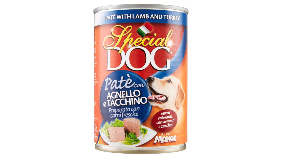 Special dog pate agnello e tacchino