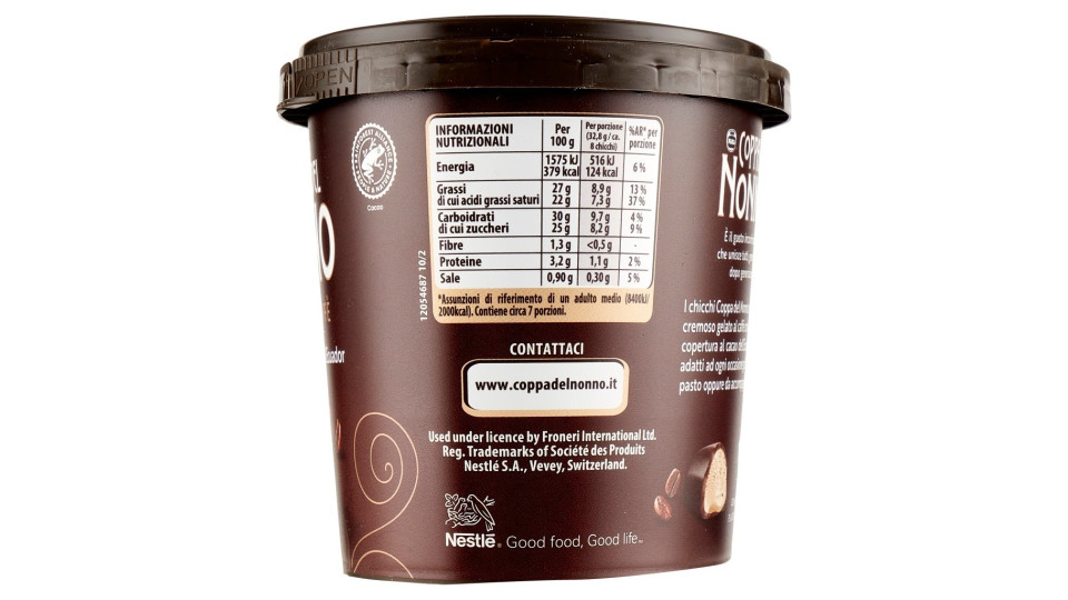 Chicchi di caffè Coppa del Nonno Motta
