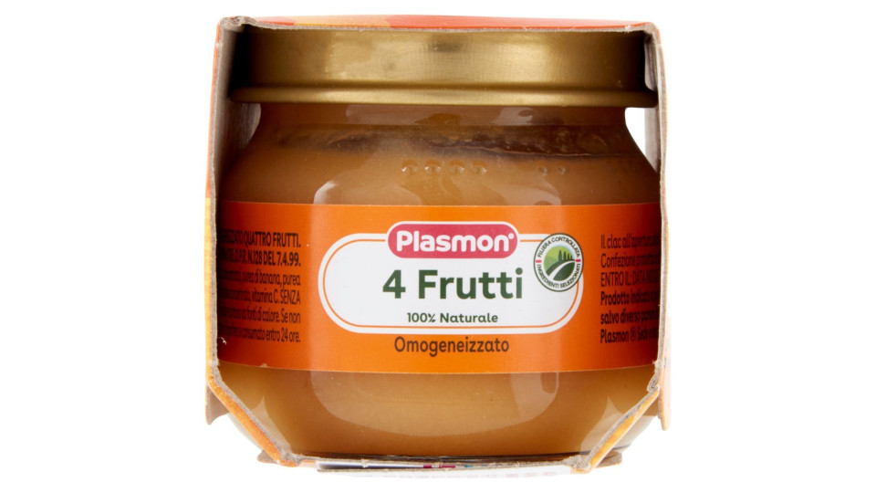 Plasmon omogeneizzato 4 frutti x2