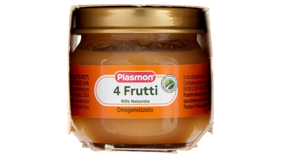 Plasmon omogeneizzato 4 frutti x2