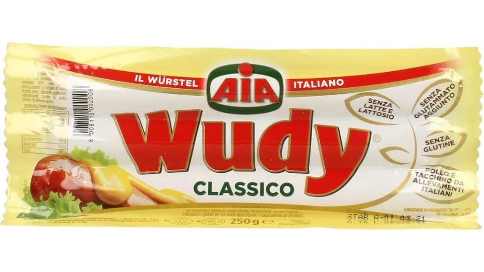 Aia, Wudy formaggio wurstel di pollo e tacchino
