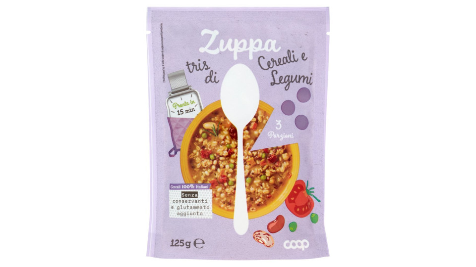 Zuppa Tris Di Cereali E Legumi