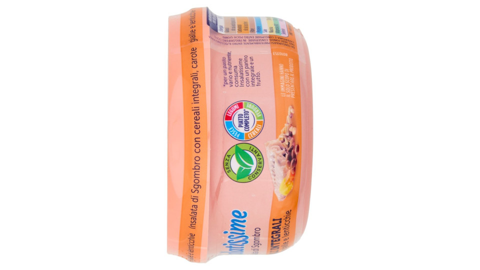Rio mare Insalatissime Integrale e Sgombro con cereali integrali e lenticchie