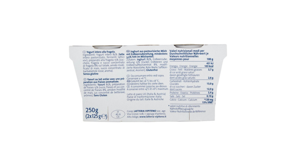 Sterzing Vipiteno Yogurt Fragola