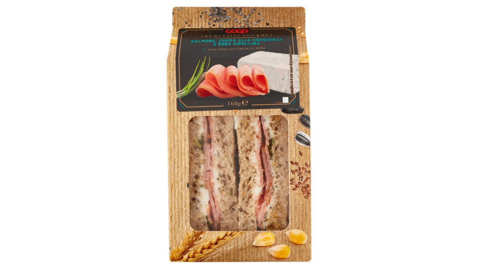 Tramezzini Gourmet Salmone, Crema alla Crescenza e Erba Cipollina 2 Tramezzini