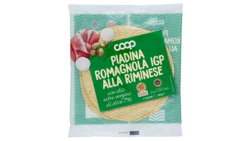 Piadina Romagnola Igp alla Riminese con Olio Extravergine di Oliva 7%