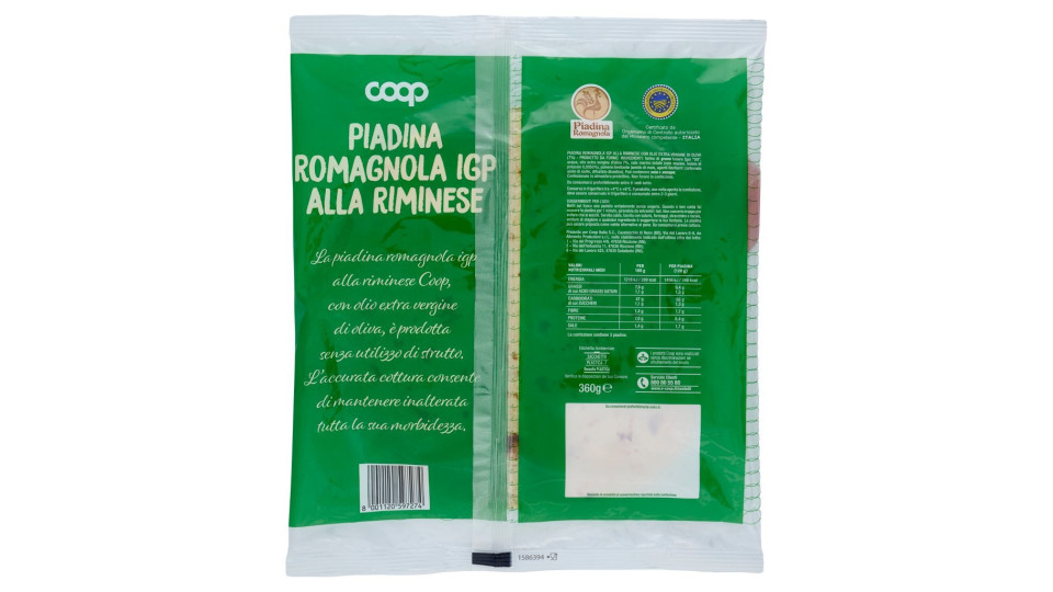 Piadina Romagnola Igp alla Riminese con Olio Extravergine di Oliva 7%